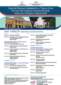 locandina VIII Corso sulle cardiopatie congenite dell’adulto PERS INFERMIERISTICO