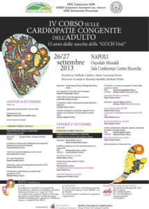 locandina IV Corso sulle cardiopatie congenite dell’adulto